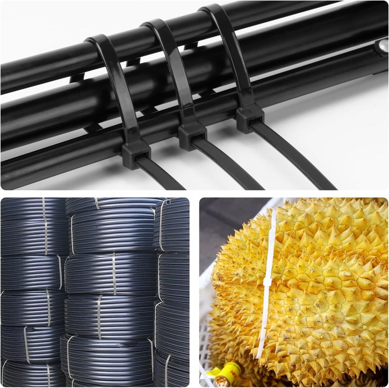 RAMPOW 40 inch Black Zip Ties Heavy Duty 30 PCS, 250LBS Ultra Exclusive Strong Plastic Wire Ties, Large Cable Ties Extra Long Tie Wraps, Indoor and Outdoor UV Resistant - Image 5